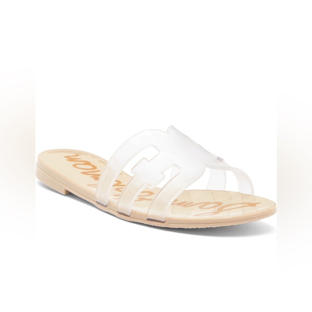 Sam Edelman Bay Jelly Slide Sandal Clear/Sand - Picture 2 of 7